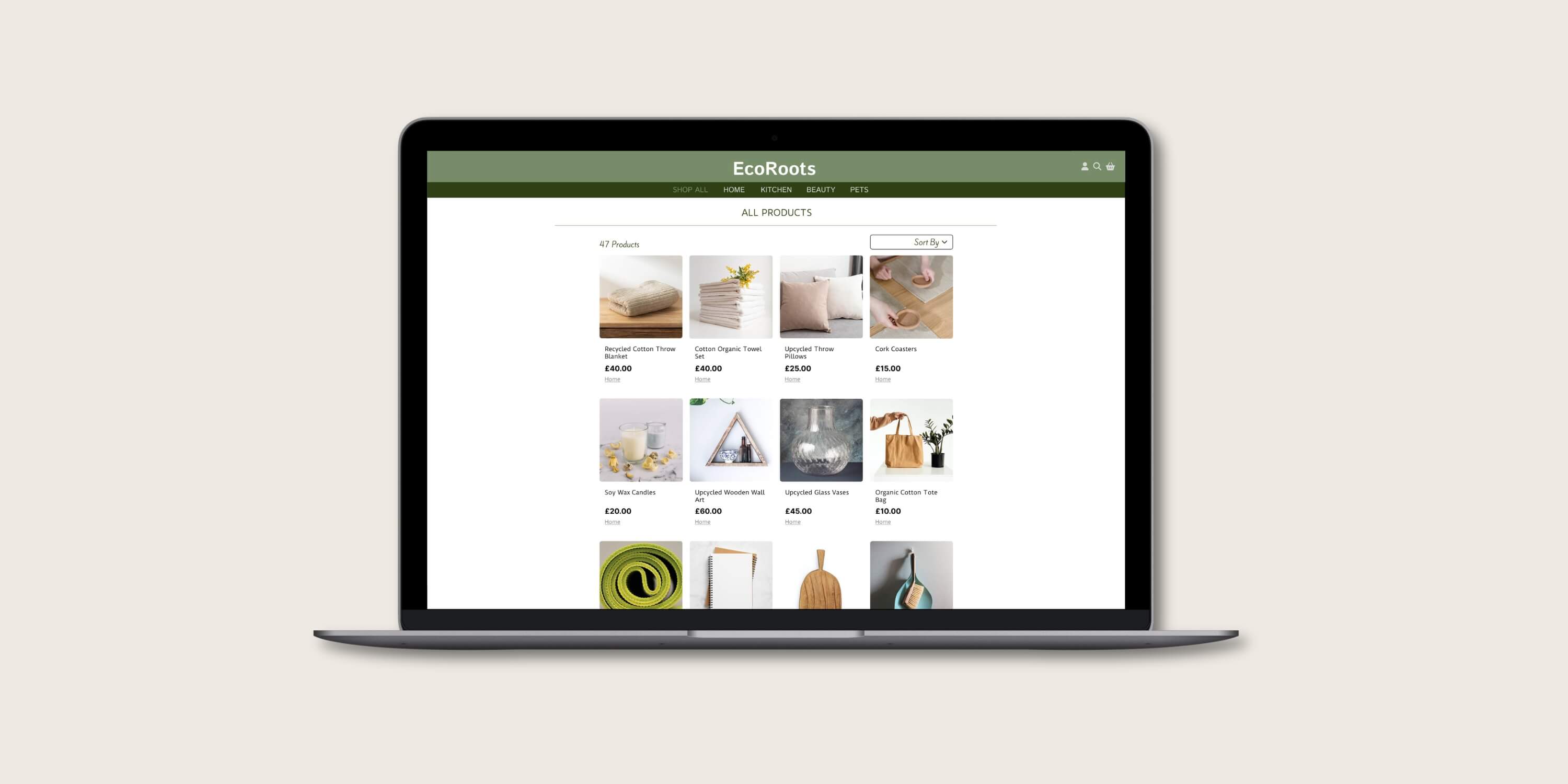 Website design & branding for eco-friendly online marketplace